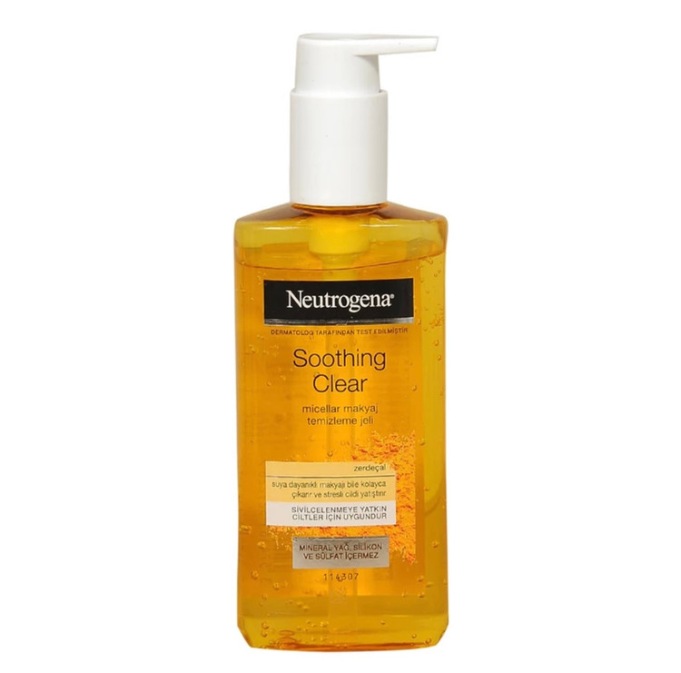 ژل شستشو صورت نوتروژینا Neutrogena مدل Clear&Soothe مناسب پوست های چرب و مستعد جوش حجم 200 میلی لیتر