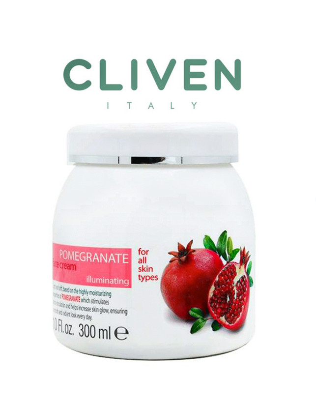 کرم صورت آب انار کلیون CLIVEN Pomegranate juice face cream حجم 300میلی لیتر